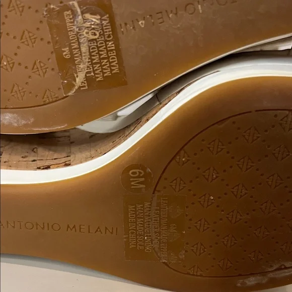 ANTONIO MELANI White Wedge Sandals - Picture 9 of 10